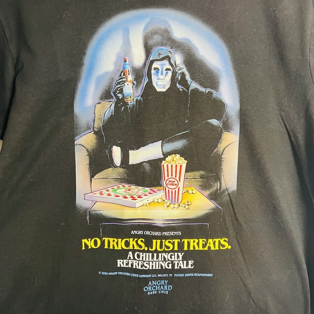 Angry Orchard Hard Cider Men's Shirt Size M Scream Halloween Beer